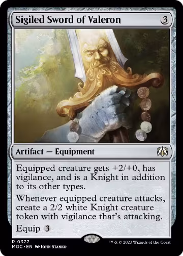 Sigiled Sword of Valeron (377), Commander: March of the Machine — Magic card price