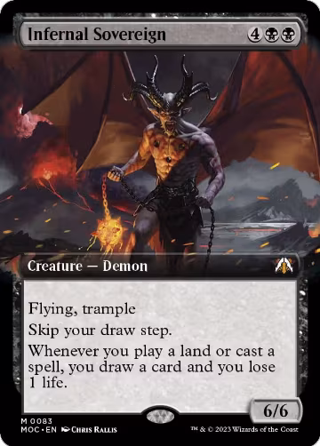 Infernal Sovereign (Extended Art) (83), Commander: March of the Machine — Magic card price