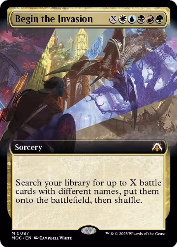 Begin the Invasion (Extended Art) (87), Commander: March of the Machine — Magic card price