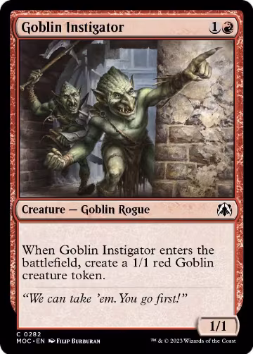 Goblin Instigator (282), Commander: March of the Machine — Magic card price