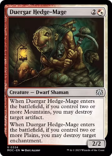 Duergar Hedge-Mage (324), Commander: March of the Machine — Magic card price
