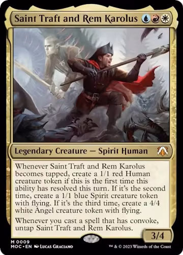 Saint Traft and Rem Karolus (9), Commander: March of the Machine — Magic card price