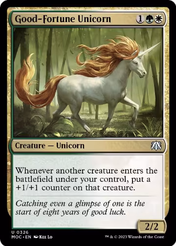 Good-Fortune Unicorn (326), Commander: March of the Machine — Magic card price