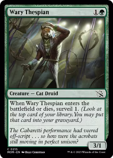Wary Thespian (215), March of the Machine — Magic card price