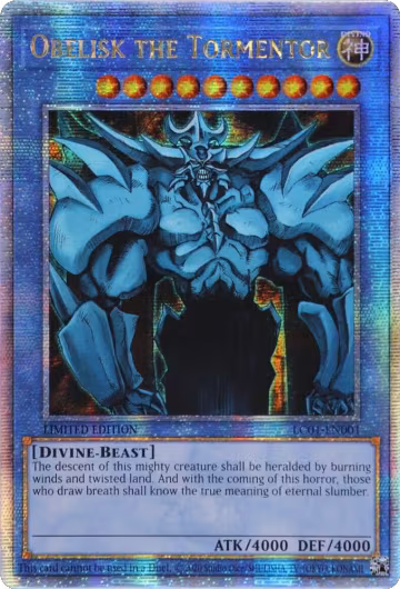 Obelisk the Tormentor (Quarter Century Secret Rare) (LC01-EN001) — card price