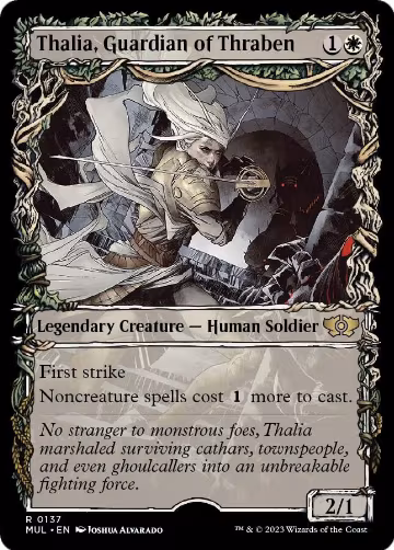 Thalia, Guardian of Thraben (Halo Foil) (137), March of the Machine: Multiverse Legends — Magic card price