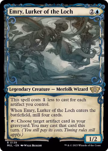 Emry, Lurker of the Loch (Halo Foil) (139), March of the Machine: Multiverse Legends — Magic card price