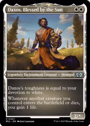 Daxos, Blessed by the Sun (Foil Etched) (67), March of the Machine: Multiverse Legends — Magic card price