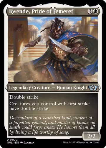 Kwende, Pride of Femeref (Foil Etched) (70), March of the Machine: Multiverse Legends — Magic card price