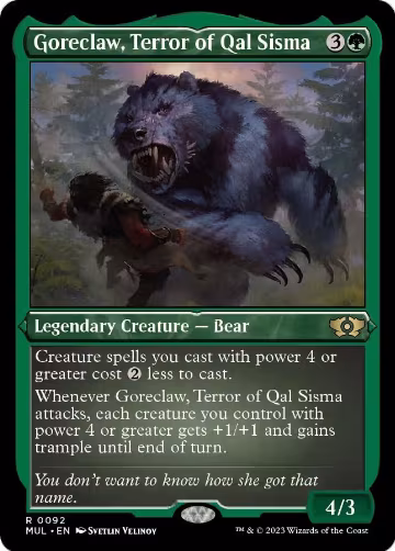 Goreclaw, Terror of Qal Sisma (Foil Etched) (92), March of the Machine: Multiverse Legends — Magic card price