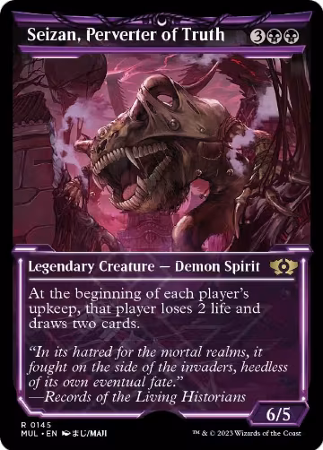 Seizan, Perverter of Truth (Halo Foil) (145), March of the Machine: Multiverse Legends — Magic card price