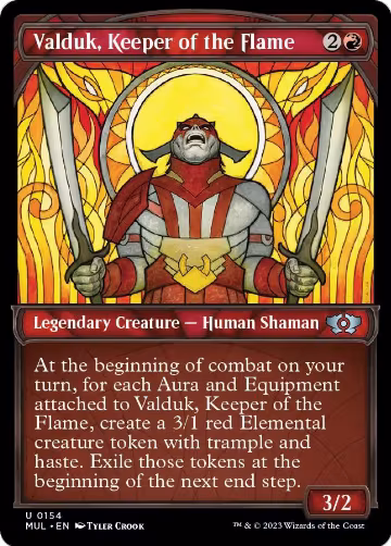 Valduk, Keeper of the Flame (Halo Foil) (154), March of the Machine: Multiverse Legends — Magic card price