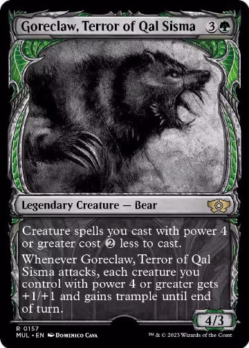 Goreclaw, Terror of Qal Sisma (Halo Foil) (157), March of the Machine: Multiverse Legends — Magic card price