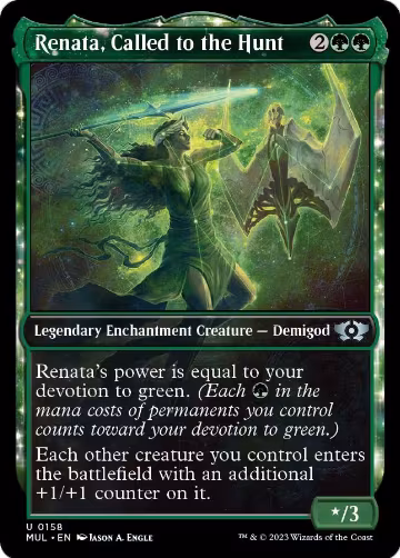 Renata, Called to the Hunt (Halo Foil) (158), March of the Machine: Multiverse Legends — Magic card price
