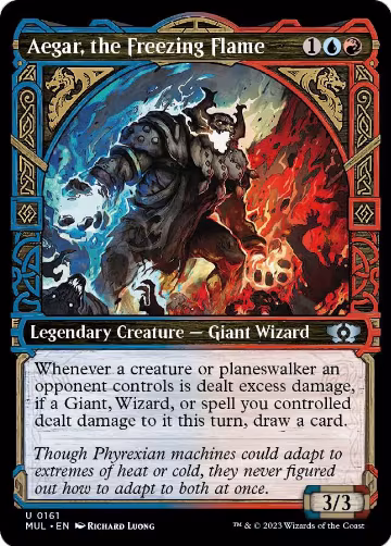 Aegar, the Freezing Flame (Halo Foil) (161), March of the Machine: Multiverse Legends — Magic card price