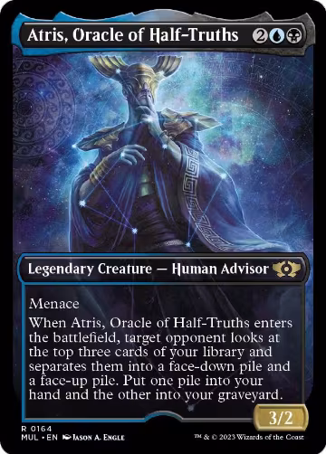 Atris, Oracle of Half-Truths (Halo Foil) (164), March of the Machine: Multiverse Legends — Magic card price
