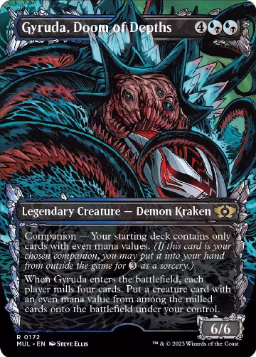 Gyruda, Doom of Depths (Halo Foil) (172), March of the Machine: Multiverse Legends — Magic card price