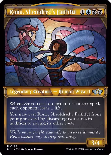Rona, Sheoldred's Faithful (Halo Foil) (188), March of the Machine: Multiverse Legends — Magic card price