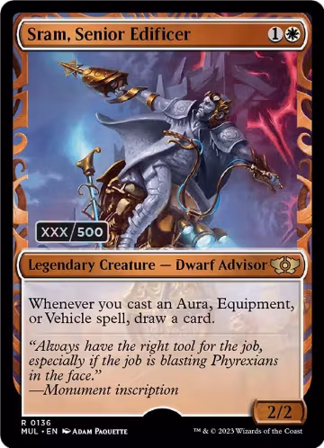Sram, Senior Edificer (Serial Numbered) (136), March of the Machine: Multiverse Legends — Magic card price