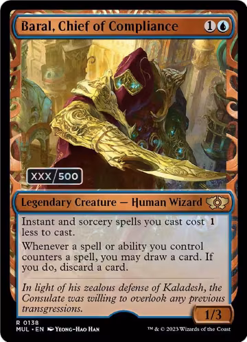 Baral, Chief of Compliance (Serial Numbered) (138), March of the Machine: Multiverse Legends — Magic card price