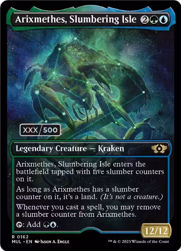 Arixmethes, Slumbering Isle (Serial Numbered) (162), March of the Machine: Multiverse Legends — Magic card price