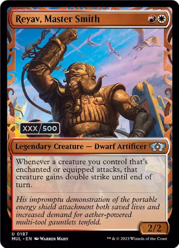 Reyav, Master Smith (Serial Numbered) (187), March of the Machine: Multiverse Legends — Magic card price