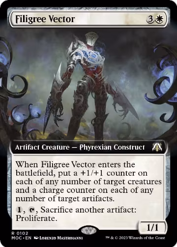 Filigree Vector (Extended Art) (102), Commander: March of the Machine — Magic card price