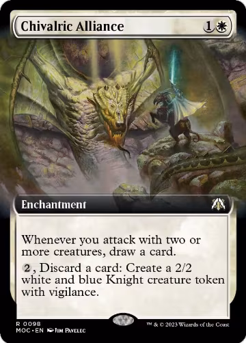 Chivalric Alliance (Extended Art) (98), Commander: March of the Machine — Magic card price