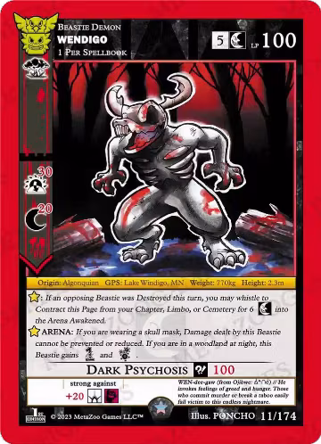 Wendigo (11/174), Native: First Edition — MetaZoo card price