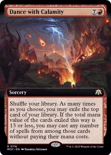 Dance with Calamity (Extended Art) (116), Commander: March of the Machine — Magic card price