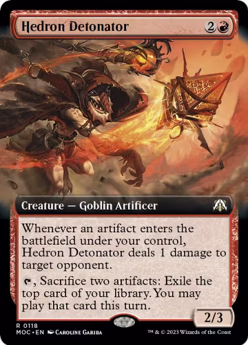 Hedron Detonator (Extended Art) (118), Commander: March of the Machine — Magic card price
