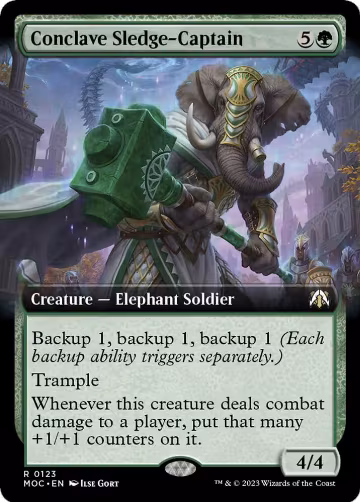 Conclave Sledge-Captain (Extended Art) (123), Commander: March of the Machine — Magic card price