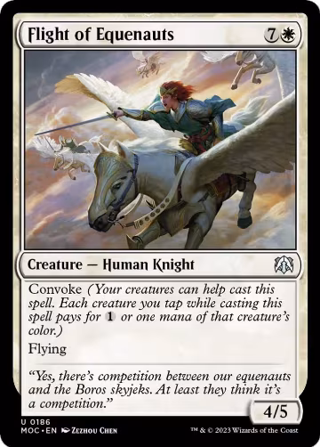 Flight of Equenauts (186), Commander: March of the Machine — Magic card price