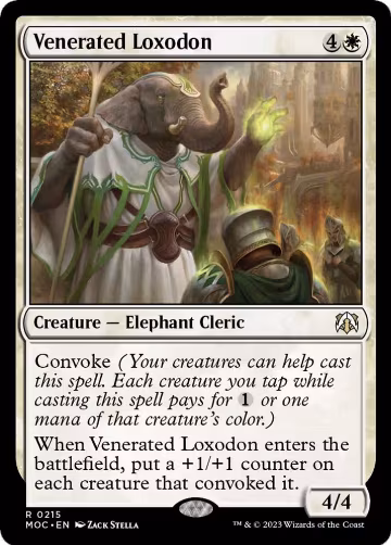 Venerated Loxodon (215), Commander: March of the Machine — Magic card price