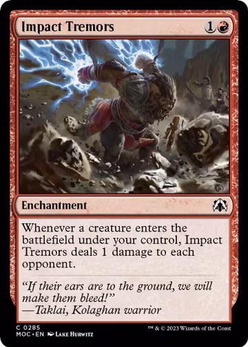 Impact Tremors (285), Commander: March of the Machine — Magic card price