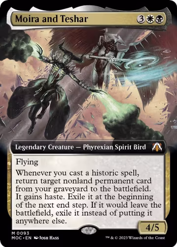 Moira and Teshar (Extended Art) (93), Commander: March of the Machine — Magic card price