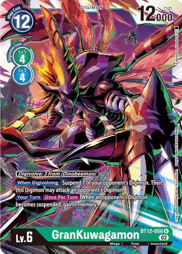 GranKuwagamon (BT12-056 R), Across Time — Digimon card price