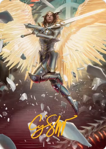 Archangel Elspeth Art Card (Gold-Stamped Signature) (1), Art Series: March of the Machine — Magic card price