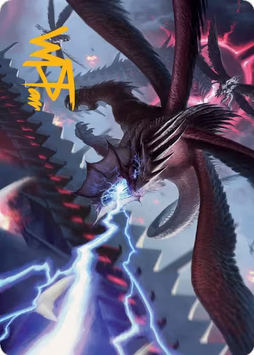 Defiant Thundermaw Art Card (Gold-Stamped Signature) (35), Art Series: March of the Machine — Magic card price