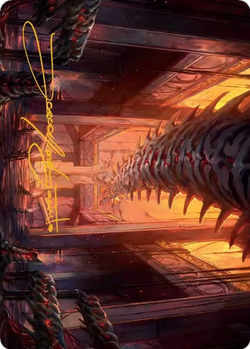 Bloodfell Caves Art Card (Gold-Stamped Signature) (55), Art Series: March of the Machine — Magic card price