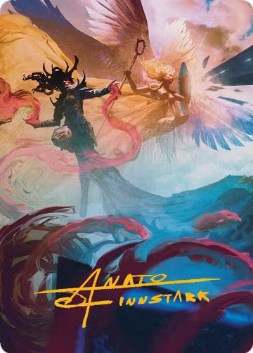 Drana and Linvala Art Card (Gold-Stamped Signature) (58), Art Series: March of the Machine — Magic card price