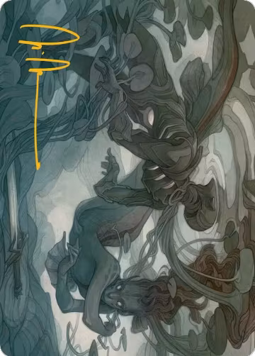 Emry, Lurker of the Loch Art Card (Gold-Stamped Signature) (69), Art Series: March of the Machine — Magic card price