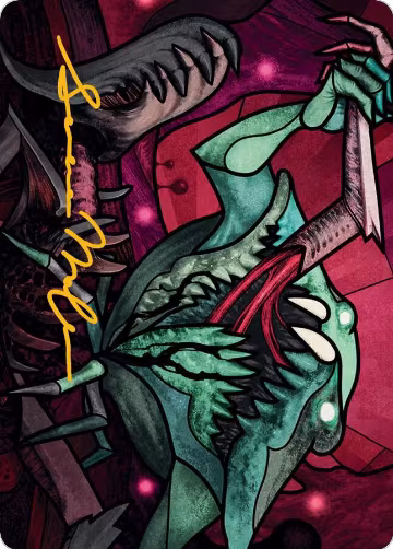 Yargle, Glutton of Urborg Art Card (Gold-Stamped Signature) (72), Art Series: March of the Machine — Magic card price