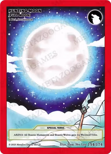 Hunting Moon (Full Moon) (154/174), Native: First Edition — MetaZoo card price