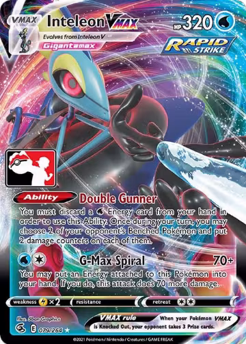 Inteleon VMAX - 079/264 (079/264), Prize Pack Series Cards — Pokémon card price