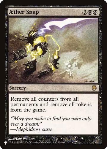 Aether Snap (37/165), The List Reprints — Magic card price