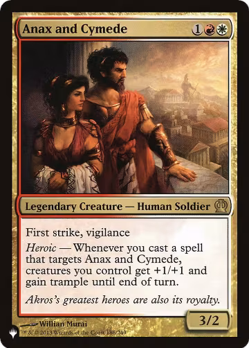 Anax and Cymede (186/249), The List Reprints — Magic card price