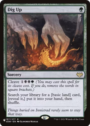 Dig Up (197/277), The List Reprints — Magic card price