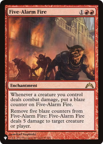 Five-Alarm Fire (91/249), The List Reprints — Magic card price