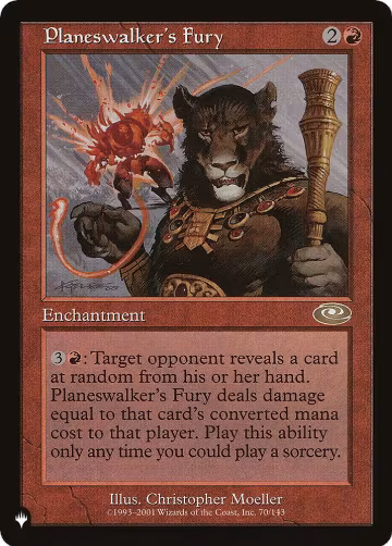 Planeswalker's Fury (70/143), The List Reprints — Magic card price
